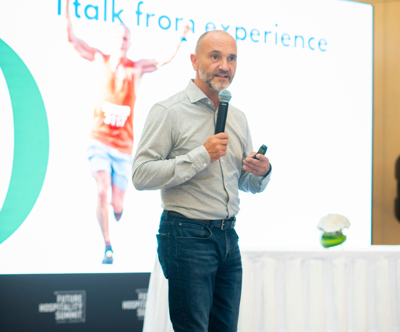 David Singleton speaking at an event